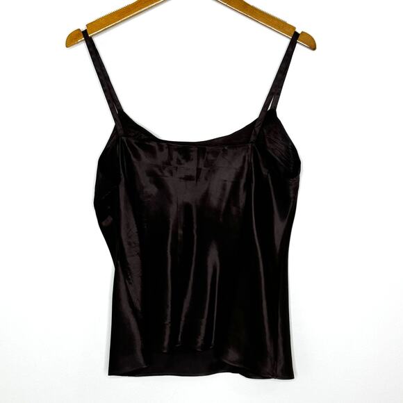 Vintage Express satiny‎ rich chocolate brown camisole - Picture 2 of 6